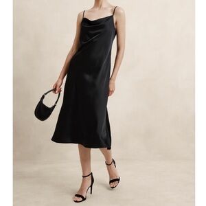 Banana Republic Satin Cowl Neck Dress